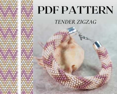 Bracelet Au Crochet, Beaded Jewelry Pattern, Bracelet Crochet, Bead Crochet Patterns, Seed Beading, Single Bead, Bracelet Bead, Beading Projects, Bead Jewelry