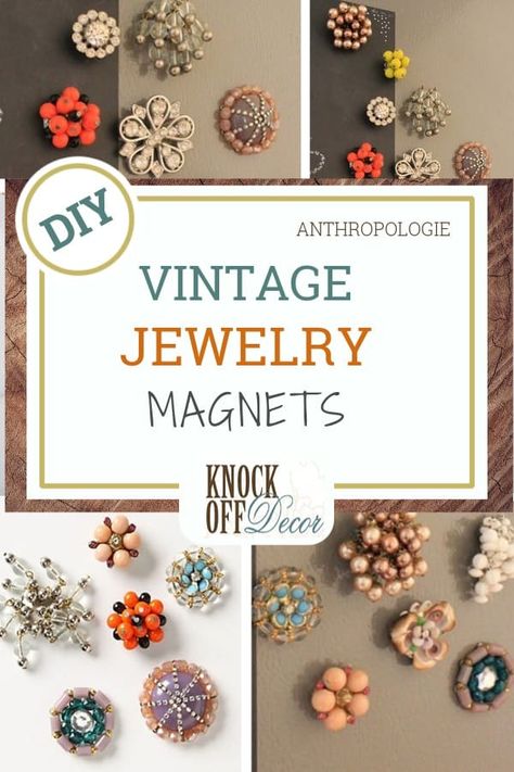 Anthropologie Diy, How To Make Magnets, Old Earrings, House Of Gold, Old Jewelry Crafts, Vintage Jewelry Ideas, Vintage Jewelry Crafts, Vintage Jewelry Art, Etsy Christmas