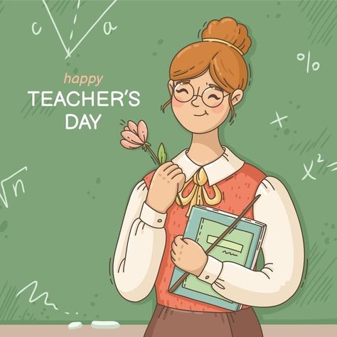 Poster Hari Guru Aesthetic, Teachers Day Card Design, Nowruz Crafts, Teachers Day Drawing, Happy Teachers Day Card, Teachers Illustration, Teachers Day Poster, Teachers Day Card, Inspirational Quotes Background