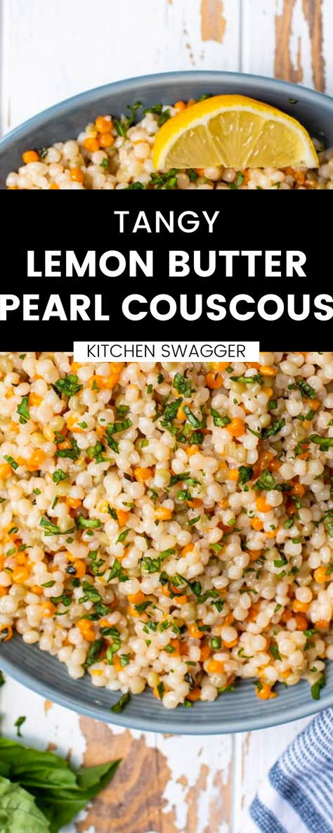 Pearled Couscous Recipes Dinner, Chickpeas And Couscous, Pearlized Couscous Recipes, Orange Couscous Recipes, Pearl Couscous Recipes With Shrimp, Cous Cous Side Dish Recipes, Lemon Pearl Couscous Recipes, Tri Color Couscous Recipe, Coucus Recipes Easy