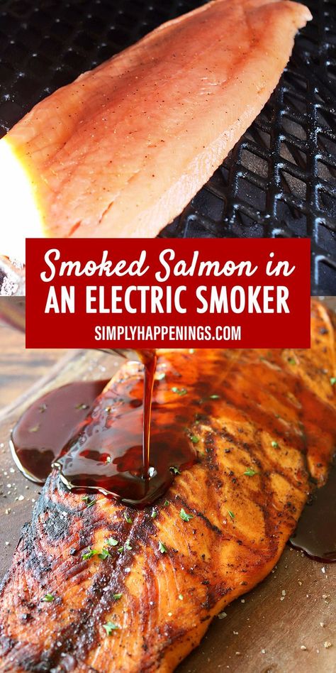 Smoked Salmon on a piece of wood with dark brown sauce poured on top Salmon Smoker, Smoked Salmon Recipe, Hot Smoked Salmon, Smoker Recipes Electric, Pellet Smoker Recipes, Sweet Soy Sauce, Sauce For Salmon, Grilled Salmon Recipes, Smoked Salmon Recipes