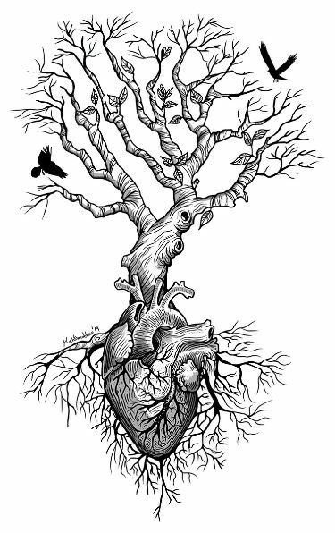 Tree Heart Tattoo, 2025 Journaling, Tree Of Life Tattoo Design, Order Tattoo, Tatoo Rose, Africa Tattoo, Roots Tattoo, Kunst Tattoos, Wicked Tattoos