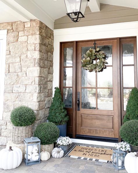 A great front door can totally transform your house and add loads of curb appeal. Here are some of our favorite ideas. Boat House Front Door, Front Door 3 Panel, Front Door With Semi Circle Window, Farmhouse Front Door With Side Lights, Exterior Front Door Ideas, Front Door Inspiration, Best Front Doors, Front Door Styles, Craftsman Door