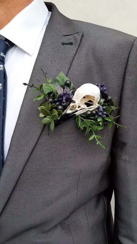 Crystal Boutineer, Bone Bouquet, Demon Wedding, Crystal Bouquet Wedding, Crystal Boutonniere, Viking Bride, Macabre Wedding, Bug Wedding, Crystal Wedding Bouquet