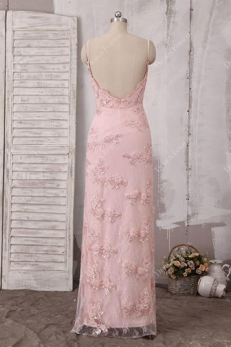 Light Pink Prom Dress, Baby Pink Color, Prom Dress Inspo, Sparkly Prom Dresses, Scalloped Neckline, Stunning Prom Dresses, Prom Inspo, Pink Formal Dresses, Pink Prom Dress