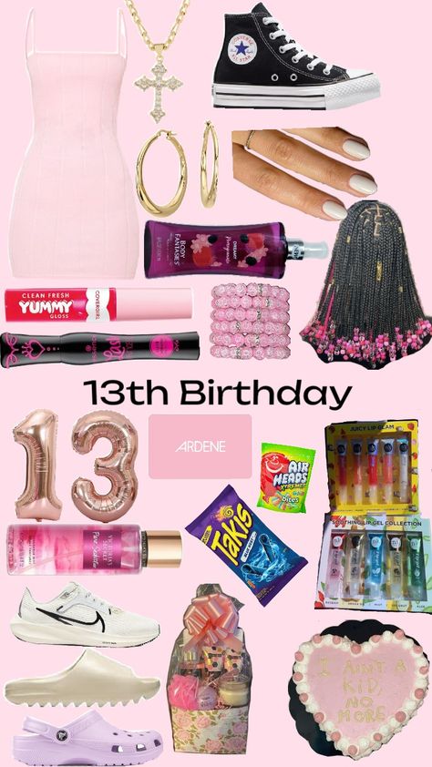 13th Birthday Inspo #13 #teengirl #birthday Things To Do For Your 13th Birthday Girl, 13 Birthday Party Ideas Girl, Birthday Ideas 13 Girl, Things For Birthday Gifts, Birthday Outfit Ideas 13, 13 Th Birthday Party Ideas Girl, Birthday 13 Girl, What To Do For Your 13th Birthday, Birthday Outfit 13