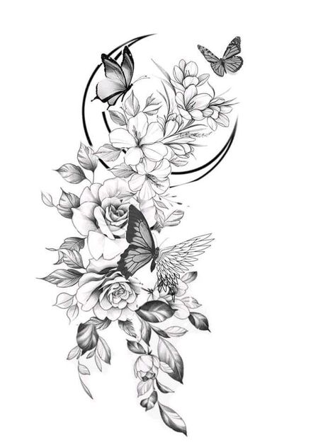 Hip Thigh Tattoos, Mommy Tattoos, Forarm Tattoos, Hip Tattoos Women, Floral Tattoo Sleeve, Forearm Tattoo Women, Leg Tattoos Women, Shoulder Tattoos For Women, Thigh Tattoos Women