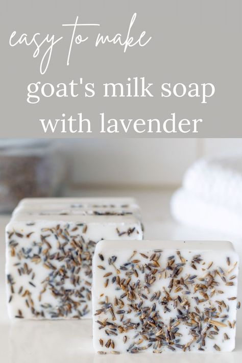 This easy goat milk soap recipe uses a melt-and-pour goat milk soap base, shea butter, and essential oils. This is an excellent recipe for first-time soap making. https://nourishandnestle.com/goat-milk-soap-recipe-quick-and-easy/ Easy Goat Milk Soap Recipe, Making Goat Milk Soap, Goat Milk Soap Benefits, Diy Goat Milk Soap, Goat Milk Soap Base, Breastmilk Soap, Goat Milk Soap Recipe, Milk Soap Recipe, Homemade Goat Milk Soap