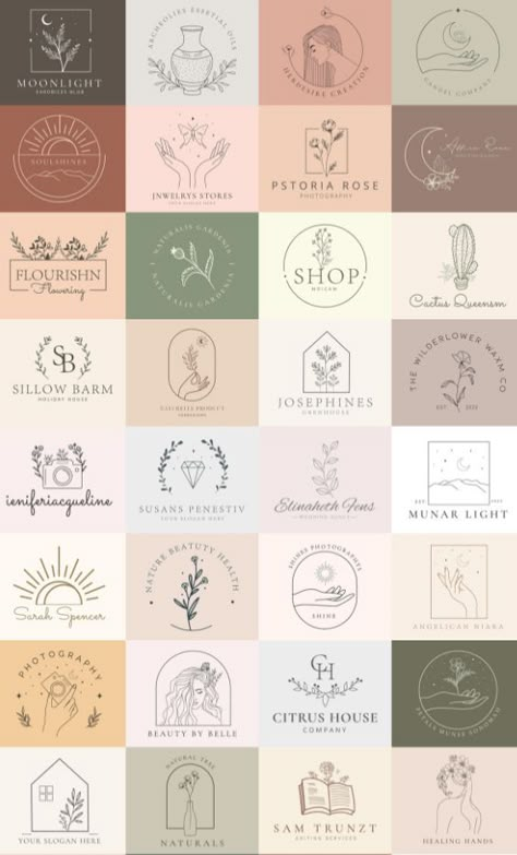 If you're looking for a beautiful hand-drawn boho botanical floral feminine logo  I'm your boy Ovior! I specialize in creating simple, yet stunning designs that are perfect for small businesses or personal brands. The total design will look very pretty and elegant. You will also receive a high-quality vector file. Boho Label Design, Boutique Logos Ideas, Boho Logo Ideas, Etsy Logo Ideas, Earth Tone Logo, Hand Drawn Logos, Aesthetic Business Logo, Boho Business Logo, Boho Branding Inspiration