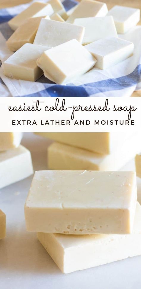 This cold-pressed chamomile soap recipe is great for soothing sensitive skin. Made with moisturizing coconut oil, palm oil, and chamomile essential oil, it is the perfect soap bar for dry skin. #coldpressedsoap #homemadesoap #easysoaprecipe Moisturizing Soap Recipe, Coconut Oil Soap Recipe, Cold Press Soap Recipes, Chamomile Soap, Goat Milk Soap Recipe, Milk Soap Recipe, Cold Pressed Soap, Easy Soap Recipes, Diy Soap Recipe