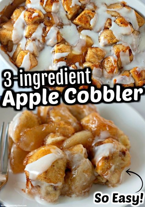 Cinnamon Roll Apple Bake, Cinnamon Roll Apple Cobbler, Cobbler Apple, Apple Cobbler Easy, Easy Apple Cobbler, Recipe For Apple Pie, Apple Pie Cinnamon Rolls, Apple Bake, Cobbler Recipes Easy