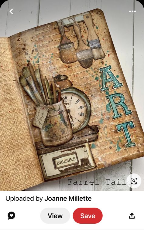 Project File Cover Ideas Creative, Scrapbook Front Cover Ideas, Junk Journal Pages Ideas Layout, Sketch Book Cover Ideas, Anime Procreate, Mini Art Journal, File Decoration Ideas, Creative Book Covers, Book Art Projects