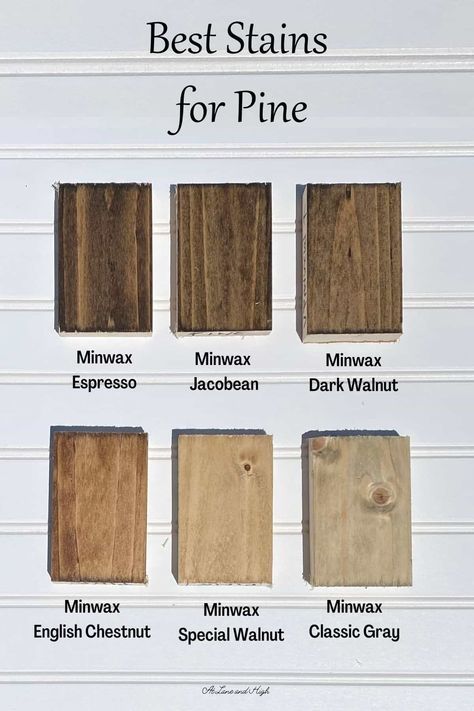 Pine is an inexpensive wood that is readily available in most places. Today we will explore different colors of stains and show you which ones are the best wood stains for pine. Pine Stain Colors, Staining Pine Wood, Best Wood Stain, Special Walnut Stain, Stain On Pine, Minwax Stain, Pine Doors, Floor Stain, Staining Deck