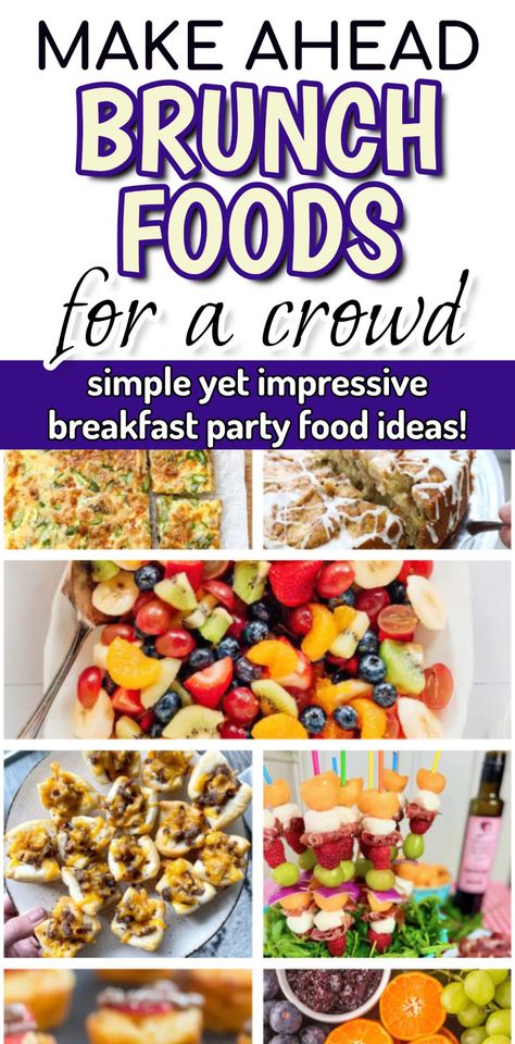 Make Ahead Brunch Food For A Crowd simple impressive breakfast party food ideas from Best Brunch EVER - 57 Yummy Food Recipes and Aesthetic Setup Ideas For The Perfect Spread - breakfast brunch ideas, breakfast appetizers, brunch appetizers, brunch party recipes, brunch finger foods, make ahead casseroles make ahead breakfast for a crowd Breakfast Classroom Party, Good Brunch Ideas, What To Make For Brunch, Brunch Juice Ideas, Best Brunch Menu Ideas, Brunch Foods For A Crowd, Breakfast Potatoes For A Crowd Brunch, Brunch Pasta Ideas, Breakfast For Coworkers