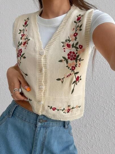 Embroidered Vest, Autumn Rain, Cup Of Cocoa, Classic Sweater, Soft Sweater, Versatile Style, Open Up, Polished Look, The Fire