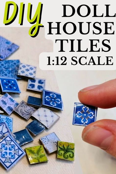 i will show you how to make easy miniature dollhouse tiles with 4 way. Whether you are a beginner or an experienced miniaturist, this step-by-step guide is perfect for anyone looking to add a realistic touch to their dollhouse walls or floors. With simple materials and techniques, you'll learn how to create stunning tiles in no time. So grab your materials and let's dive into the wonderful world of miniature dollhouse tiles. Dollhouse Tile Diy, Diy 1 12 Scale Dollhouse, Mini Doll House Diy How To Make, Diy Dollhouse Accessories Miniature Tutorials, Dollhouse Interior Ideas Diy, Easy Diy Dollhouse Accessories, How To Make A Dollhouse, Dollhouse Decorating Ideas Diy, Dollhouse Miniature Tutorials Diy