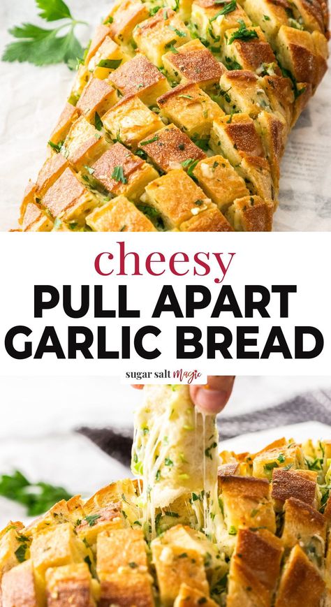 Pull Apart Garlic Bread Loaf, Air Fryer Pull Apart Cheese Garlic Bread, Garlic Bread Bites Pull Apart, Cheese And Garlic Pull Apart Bread, Cheesy Bread Appetizer, Garlic Bread With Sliced Bread, Cheese And Garlic Bread, Cheesy Garlic Pull Apart Bread, Garlic Cheesy Bread