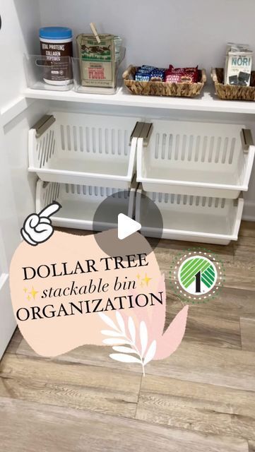 Emma Villaneda on Instagram: "Sharing ideas for Dollar Tree ✨HOME✨ organization!   👉🏻Which idea was your favorite?!  👉🏻 🤩And what would you store in those stackable bins?!! • • •  #diy #organization #organizationideas #dollartree #hack #homehacks #home #homedesign #diyproject #tutorial #hacks #kitchen #storage #ideas #house #dollar #tree" Cheap House Organization Ideas, New Rental Home Ideas, Dollar Store Craft Organization, Stackable Storage Bins Ideas, Diy Pots And Pans Organization Dollar Tree, Dollar Store Home Organization, Diy Stackable Storage Bins, Dollar Tree Toy Storage, Dollar Tree Spice Organization