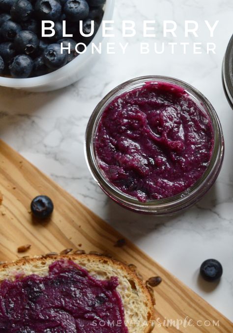 Blueberry Honey Butter, Blueberry Vanilla Jam, Blueberry Butter Canning Recipe, Blueberry Honey Syrup, Spiced Blueberry Jam, Blueberry Recipes Easy, Easy Blueberry Crumble, Butter Flavors, Blueberry Honey