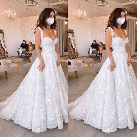 Off shoulder wedding dress