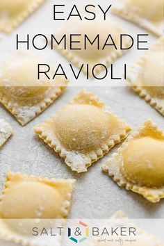 Ravioli Pasta Recipe, Homemade Ravioli Recipe, Homemade Pasta Dough Recipe, Ravioli Recipe Homemade, Pasta Dough Recipe, How To Make Ravioli, Spinach Filling, Easy Homemade Pasta, Fresh Pasta Recipes