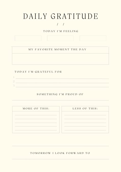 Daily Journal Template, Journal Notion, Journal Pages Ideas, Gratitude Daily, Journal Ideas Templates, Healing Journal, Workbook Design, Bullet Journal Ideas Templates, Gratitude Journal Prompts