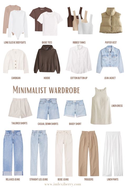 Minimal Style Outfits, Minimalist Wardrobe Capsule, Capsule Wardrobe Casual, Capsule Wardrobe Women, Fashion Capsule Wardrobe, Everyday Fashion Outfits, Casual Day Outfits, Quick Outfits, Wardrobe Outfits