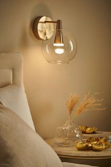 Wall Lights Hallway Entrance, Wall Lights Living Room Uk, Glass Wall Lights Living Room, Brass Accents Bedroom, Scandi Wall Lights, Alcove Wall Lights, Wall Lights No Wiring, Wireless Wall Lights Bedroom, Non Wired Wall Lights