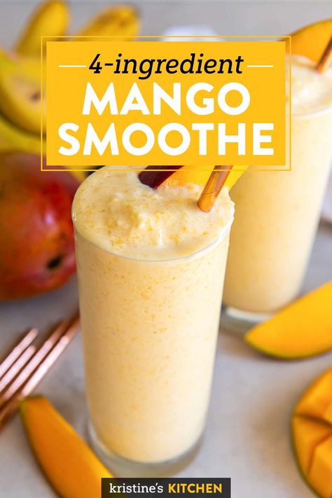 Frozen Fruit Smoothie Recipes, Frozen Fruit Smoothie, Mango Smoothie Recipes, Banana Splits, Fruit Smoothie Recipes Healthy, Banana Drinks, Recipes Healthy Breakfast, Smoothie Recipes Healthy Breakfast, Protein Smoothie Recipes