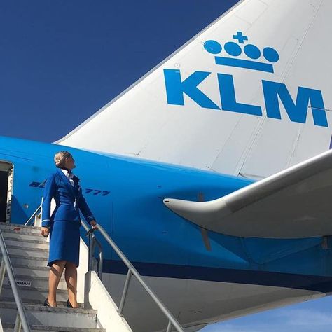 Klm Cabin Crew, Air Hostess Uniform, Klm Airlines, Airplane Pics, What Is Your Dream, Stewardess Uniform, Airline Uniforms, Commercial Plane, Klm Royal Dutch Airlines