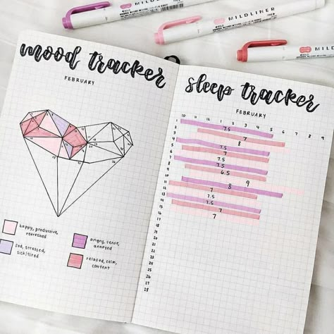 February Mood Tracker, February Mood, Weekly Log, Bullet Journal Work, February Bullet Journal, Mood Tracker Ideas, Bullet Journal Month, Bulletin Journal, Month Of Love