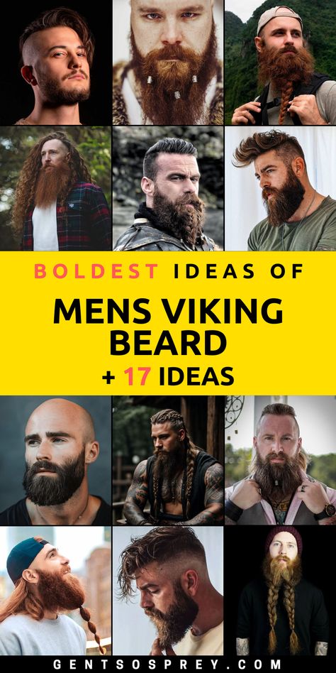 Upgrade your grooming game with these fierce Viking beard styles for men in 2024. Whether you prefer braids, beads, or bold warrior styles, these Viking beard ideas are sure to impress. With options for bald men and men with long hair, there's a Viking beard style here for everyone. Elevate your beard game with these top Viking beard trends and perfect your look with these stylish Viking beard ideas! Viking Hair And Beard Styles, Mens Viking Beard Styles, Beard Beads Men, Braided Beards Men, Viking Look Men, Viking Beard Beads, Fashion For Bald Men, Beard Braids Men, Lined Up Beard