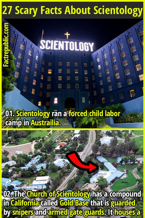 27 Scary Facts About Scientology, its Beliefs and its Members - Fact Republic Scientology Facts, Scientology Beliefs, Spooky Facts, Superman Actors, Fun Facts Scary, Odd Facts, Fact Republic, Labor Camp, Scary Facts