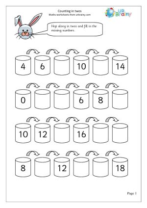 Counting in twos Counting In Twos Worksheet, Counting By Twos Worksheet, Worksheets For Year 1, Counting In 2s, Maths Worksheets, Kids Worksheets, Kids Worksheets Preschool, Worksheets Preschool, Math Worksheet