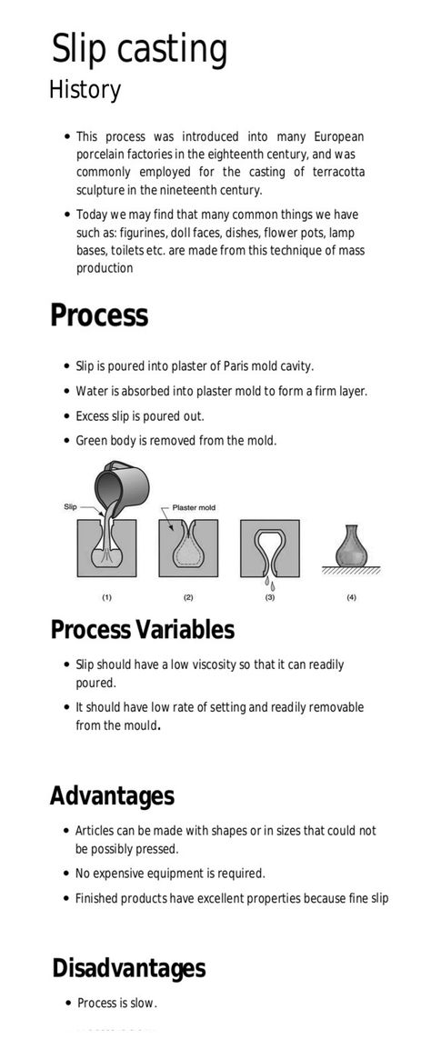 slip casting - history and process Slip Casting Ceramics Tutorial, Slip Mold Ceramics, Slip Casting Ceramics How To Make, Press Mold Ceramics, Slip Casting Ceramics Plaster Molds, Ceramic Slip Casting, Plaster Mold Making, Ceramic Mold Making, Slip Casting Molds