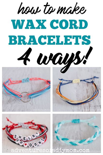 Wax Cotton Cord Bracelets Diy, Wax Cord Bead Bracelet, How To Make Adjustable Beaded Bracelets, Friendship Cord Bracelets, Friendship Bracelets Pura Vida, Braided Wax Cord Bracelet Diy, Cotton Braiding Cord Bracelets, How To Make Waxed Cord Bracelets, Waxed Polyester Cord Bracelets Diy