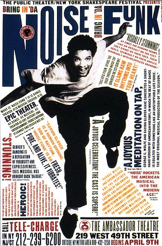 Paula Scher - 1995 - Part of 'Bring in Da Noise Bring in Da Funk' Series  I must say I was skeptical, but it was great fun Noora And William, Marathon Posters, Theater Posters, Visuell Identitet, Herb Lubalin, Paula Scher, Public Theater, Quotes Typography, Graphic Design Quotes