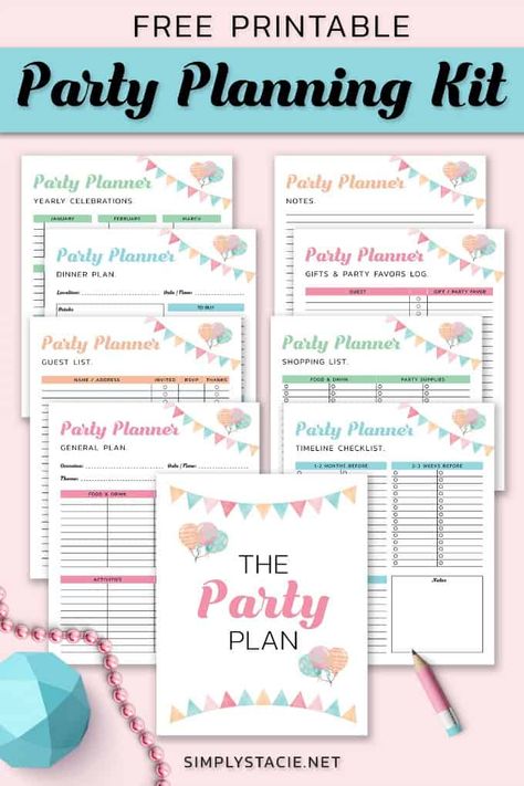 Planning Printables Free, Event Planning Board, Party Planning Printable, Party Planning Food, Party Planner Template, Event Planning Guide, Event Planning Worksheet, Event Planning Printables, Party Planning Business