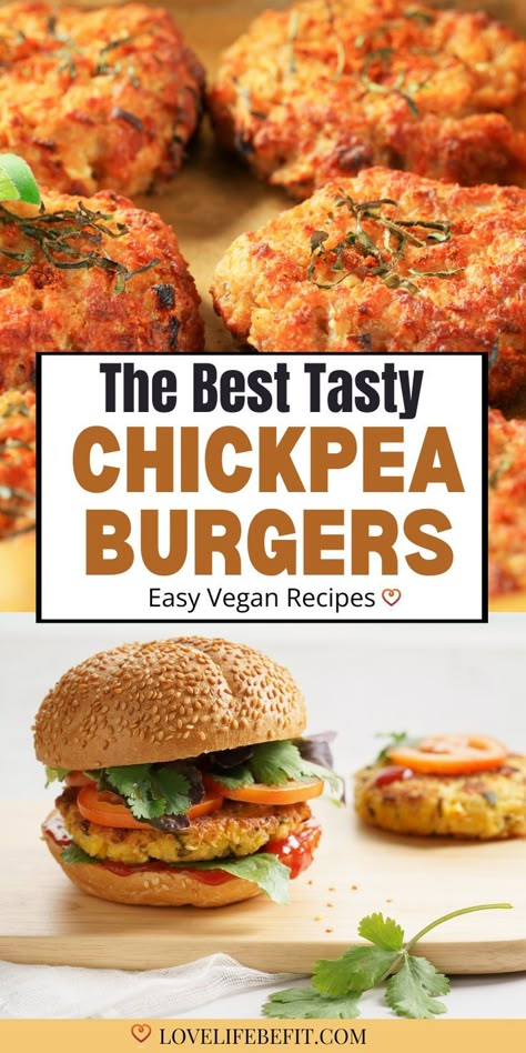 Chickpea burger recipe easy Chickpea Walnut Burger, Meatless Patty Recipes, Veggie Burger Recipe Chickpea, Chickpea Burger Patties, Chickpea Patties Recipes, Chickpea Burgers Vegan, Chickpea Burgers Easy, Chickpea Veggie Burger, Vegan Chickpea Sandwich Recipes