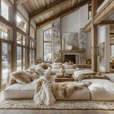 Chalet Interior Design, Modern Country Living, Mountain Home Interiors, Chalet Interior, Casa Country, Dream Life House, Rustic Living Room, Dream House Interior, Cozy Cabin