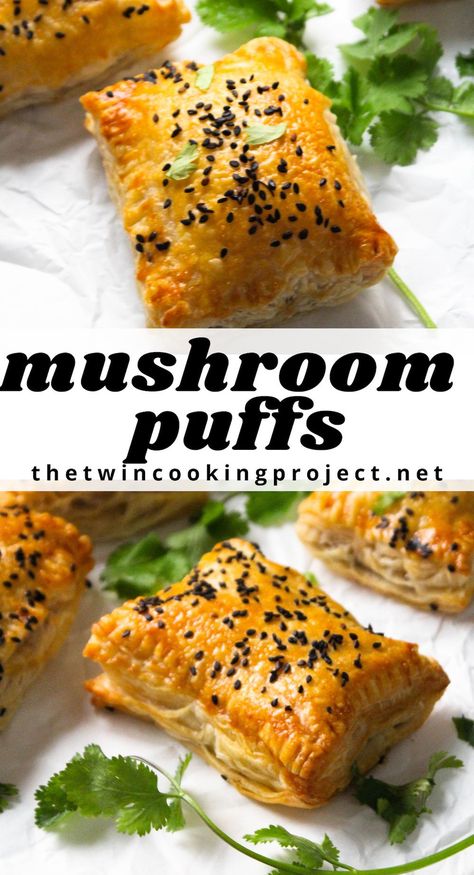 Easy mushroom puffs using puff pastry #mushroom #puffs #pastry #puff #puffpastry #appetiser #appetizer #delicious #tasty #quick #easy Mushroom Puffs, Spinach Puffs, Using Puff Pastry, Pastry Puff, Puff Pastry Appetizers, Pastry Appetizer, Savory Pastry, Spinach Stuffed Mushrooms, Puff Pastry Recipes