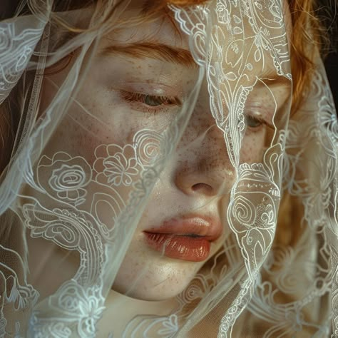 Lace Portrait Photography, Painting Model Photography, Ethereal Women Photoshoot, Ophelia Inspired Photography, Victorian Portraits Woman, Kin Fables, Coquette Photoshoot, Lace Photoshoot, Vintage Portraits Photography