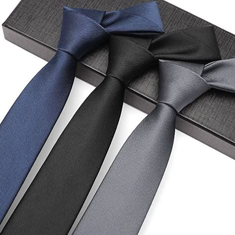 WeiShang Lot 4 PCS Classic Men's Skinny Width 2.3" Slim Necktie Solid Color Tie Cool Ties Men, Men’s Ties, Polo Mens Fashion, Closet Design Plans, Mens Formal Outfits, Mens Scarf Fashion, Wedding Dance Party, Tie Belts, Mens Work Outfits