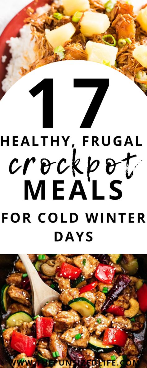 17 Frugal, Healthy, Crockpot Meals for Cold Winter Days Healthy Crockpot Meals, Meals Crockpot, Healthy Winter Meals, Chicken Crockpot, Cheap Healthy, Recipes Summer, Cheap Healthy Meals, Winter Dinner, Frugal Meals