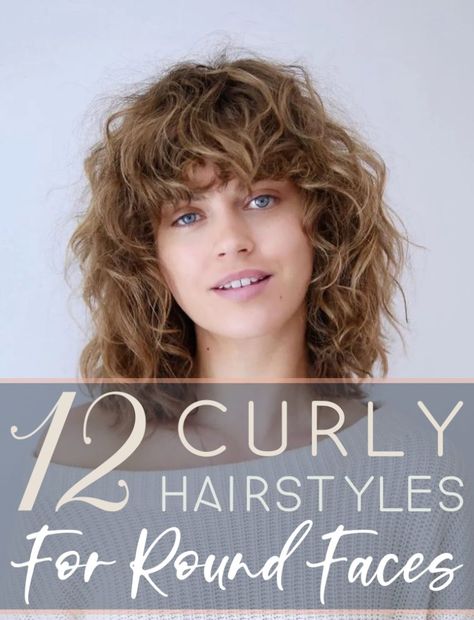 Managing your curly hair can be a challenging task in and of itself, what with its individual curl pattern, porosity, width and so on. Add to that formula your face shape and you have a charming set of factors to cater your haircut to. Round faces present themselves as full on all edges. Cheeks and jaw lines tend to look “puffy” with the wrong hair style. The good news is that even curly girls can achieve a look that is perfect with a round face. Haircuts For Curly Hair And Round Face, Curly Hair Styles Round Face, Haircut For Curly Hair Round Face, Curly Hair Styles For Round Faces, Round Face Haircuts Curly, Wavy Hairstyles Round Face, Curly Hair For Round Face Shape, Shag Hairstyles Round Face, Haircut For Round Face Curly Hair