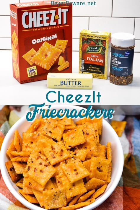 Firecracker Recipe, Alabama Fire Crackers Recipe, Spicy Crackers Recipe, Cheez It Recipe, Cheese Crackers Recipe, Chex Snack Mix, Spicy Crackers, Cheese Cracker Recipe, Seasoned Crackers