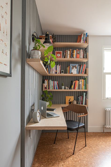 Tiny Home Office, Stylish Home Office, Home Office Layout, Desk Bookshelf, Boho Patio, Small Home Offices, Ideas Patio, Small Home Office, Budget Diy