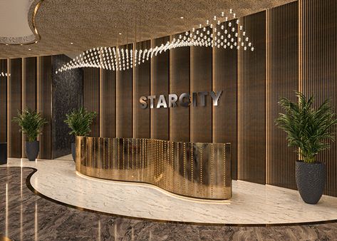 Reception Lobby Design, Hotel Lobby Reception, Chinese Luxury, Luxury Hotels Lobby, Hotel Lobby Design, Lobby Interior Design, Reception Desk Design, Retail Store Display, Hotel Reception