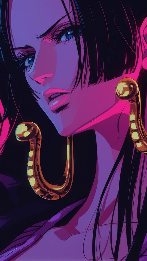 4k HD Wallpaper: Boa Hancock in Neon Glow One Piece Boa Hancock Wallpapers, Boa Wallpaper, Boa Hancock Wallpaper Hd, Boa Hancock Wallpaper, Hancock Wallpaper, Bao Hancock, Maiev Shadowsong, Hancock One Piece, One Piece Boa Hancock