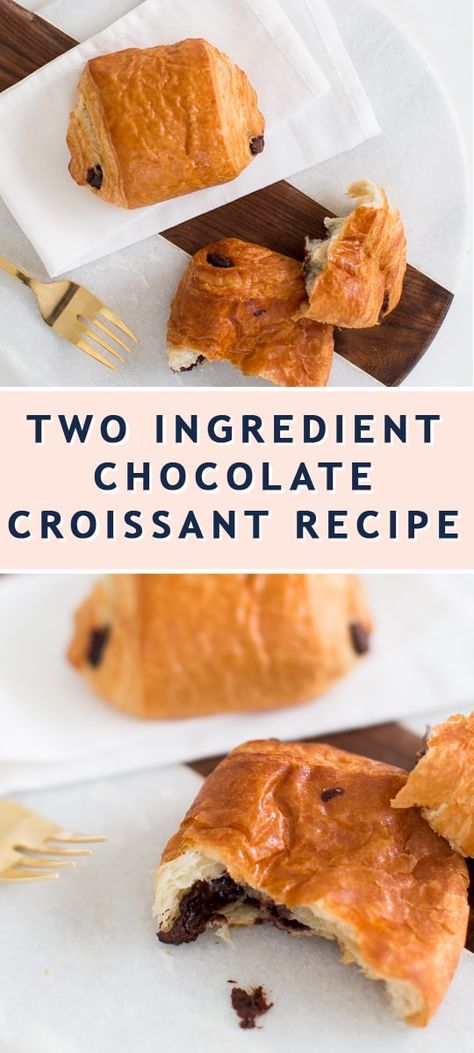 Easy Chocolate Crossiant Recipes, Gluten Free Chocolate Croissant Recipe, Homemade Croissants Chocolate, Chocolate Croissant Starbucks, Chocolate Crossant Recipes, Mini Chocolate Croissants, Bakery Items Recipes, Easy Crossaint Recipes, Chocolate Croissants Recipe